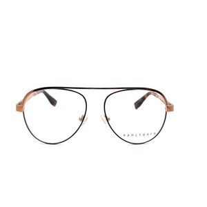 Sanctuary Lyra Eyeglasses Rose Gold & Black Aviator Retro 1970’s New